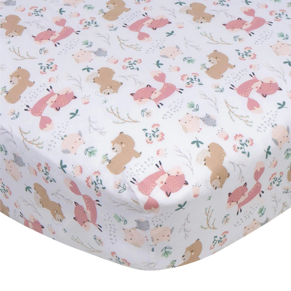 Fitted Crib Sheet - Girl - Woodland