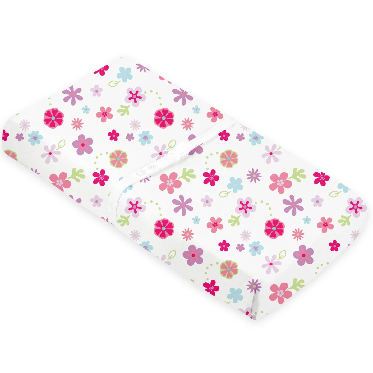 Flannel Contour Pad Sheet With Slits - Flowers