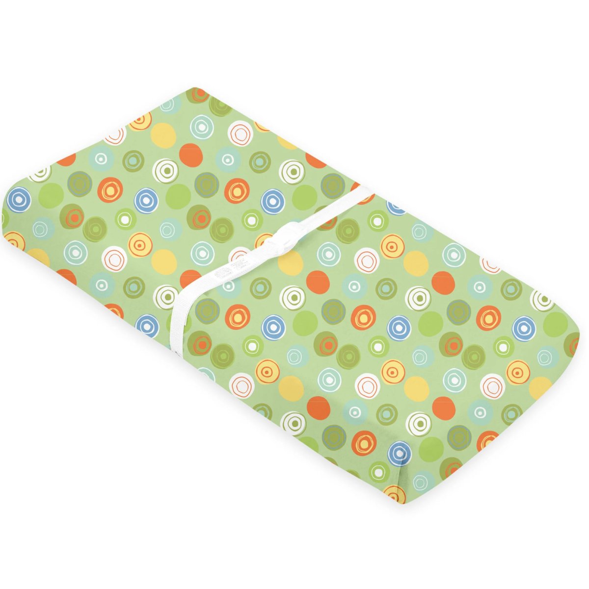 Flannel Change Pad - Green Crazy Circles