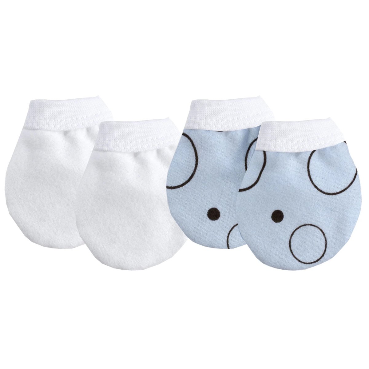 Flannel No Scratch Mittens - Boy Color