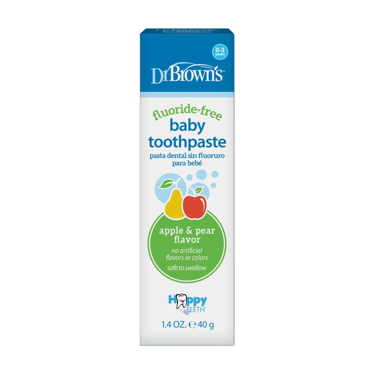 Fluoride-Free Baby Toothpaste - Apple Pear 1.4oz