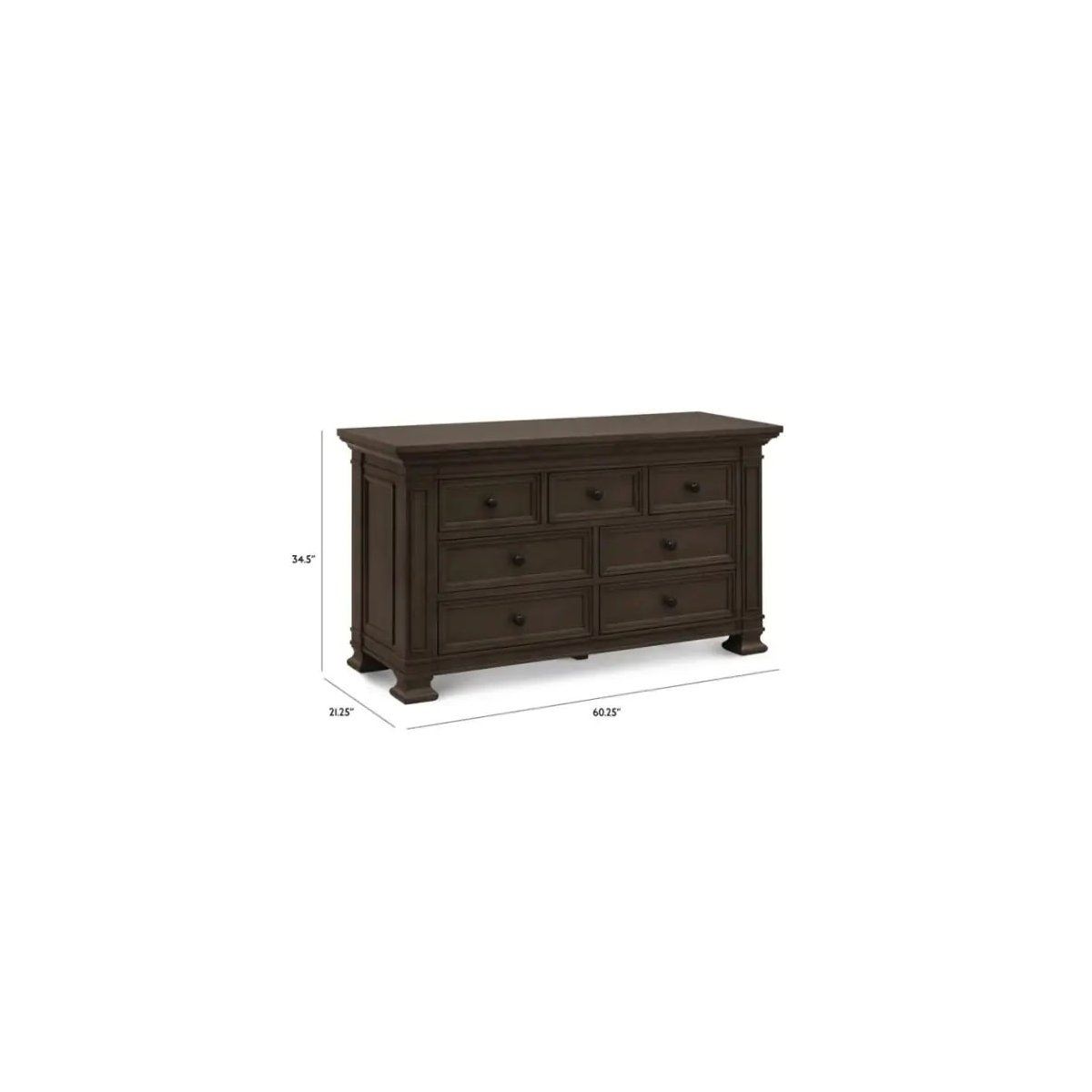 Tillen 4-In-1 Convertible Crib + Double Dresser + Nigh Stand - Truffle