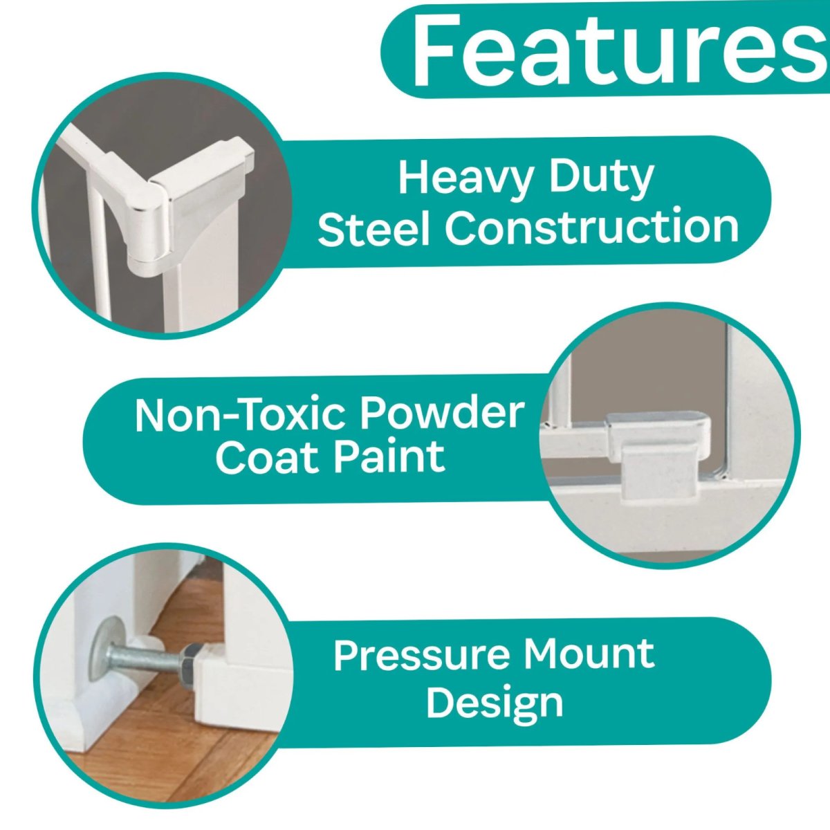 Gateway Pressure Mount Safety Gate Black G1001