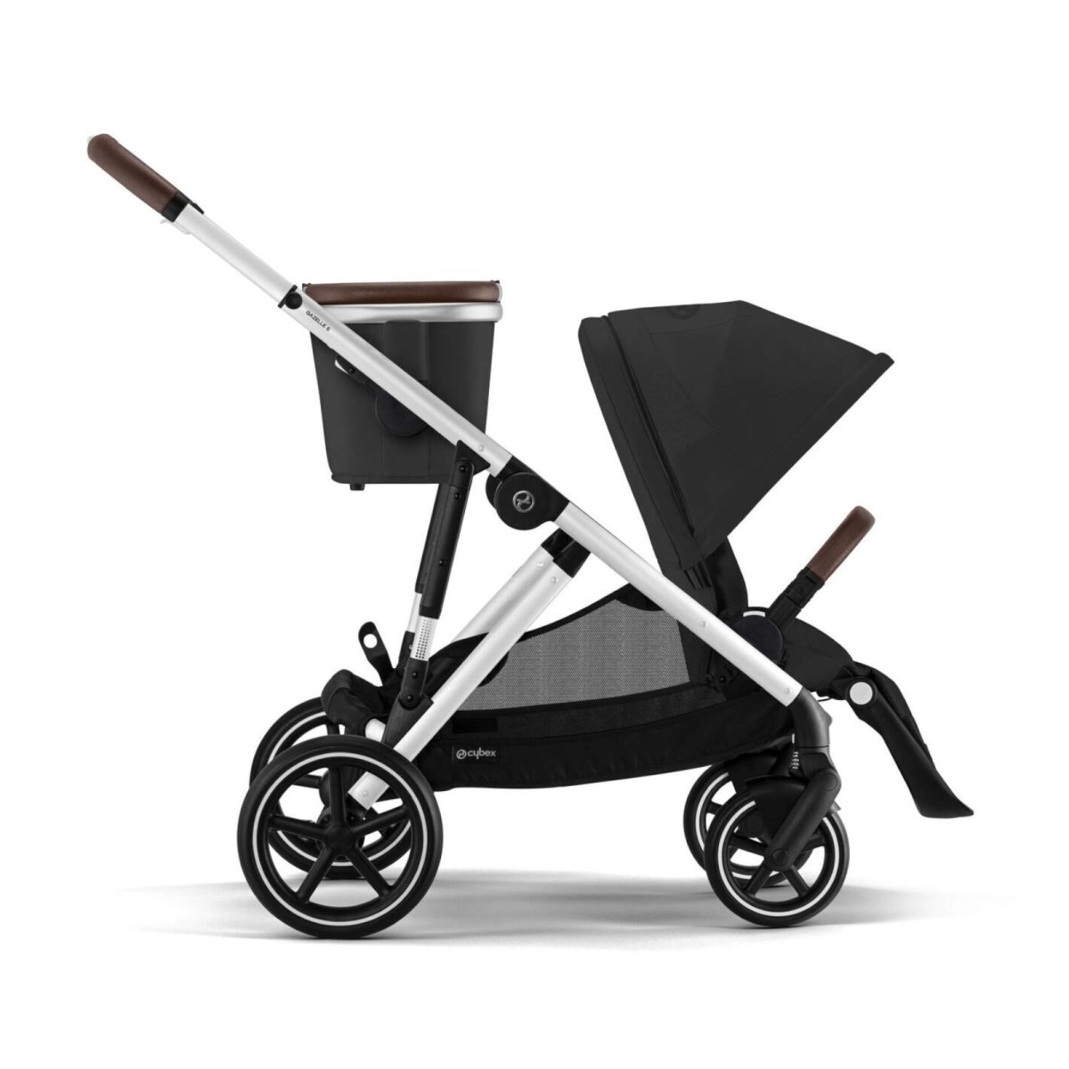 Gazelle S Stroller - Silver / Moon Black - OPEN BOX