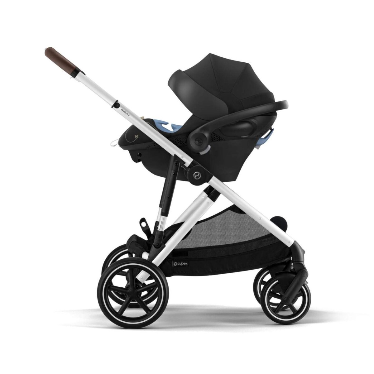 Gazelle S Stroller - Silver / Moon Black - OPEN BOX