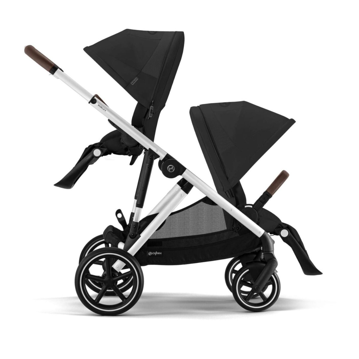 Gazelle S Stroller - Silver / Moon Black - OPEN BOX