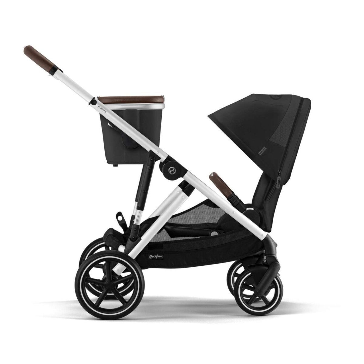 Gazelle S Stroller - Silver / Moon Black - OPEN BOX