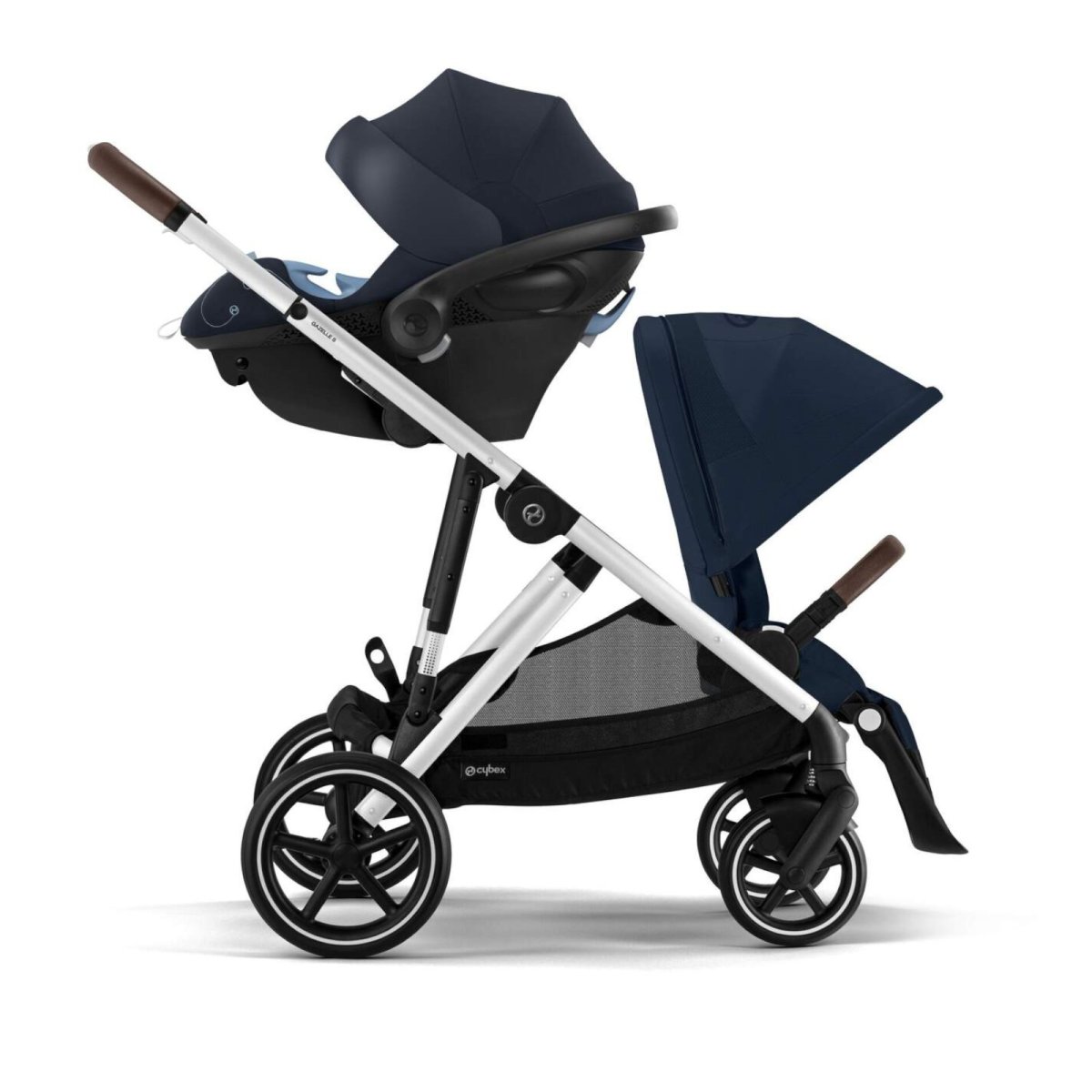 Gazelle S Stroller - Silver / Ocean Blue - OPEN BOX