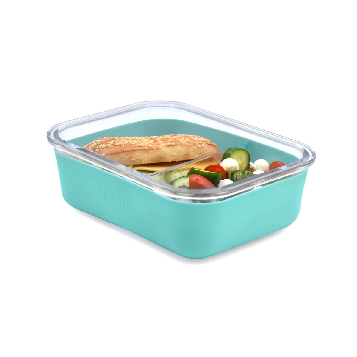 Glass Container with Silicone Sleeve - Blue 25oz