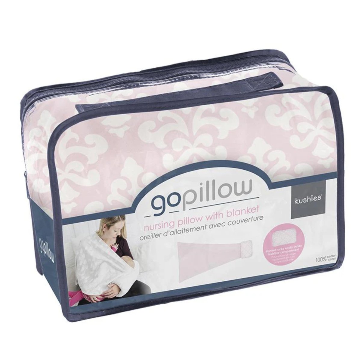 Go Pillow Pink Print with Blanket