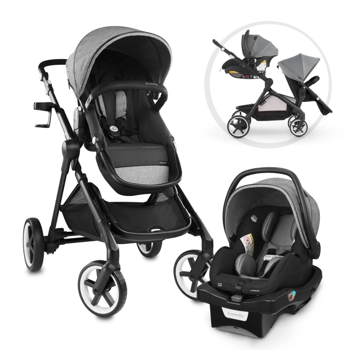 Gold Pivot Xpand Smart Modular Travel System Moonstone