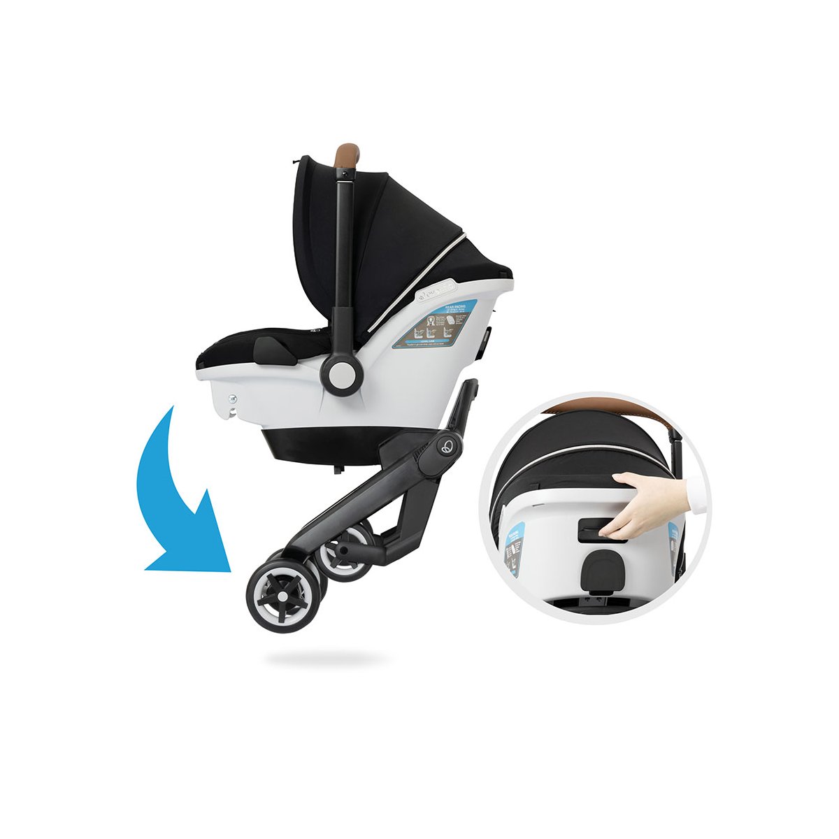 Gold Shyft DualRide Infant Car Seat & Stroller - Onyx Black Floor Model