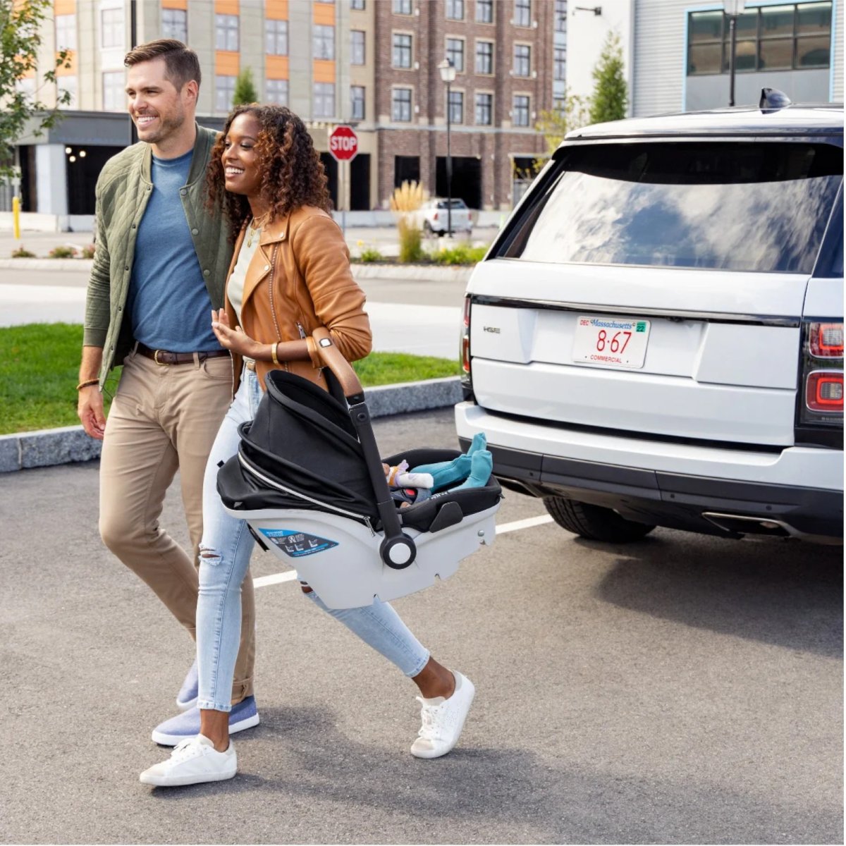 Gold Shyft DualRide Infant Car Seat & Stroller Combo- Moonstone