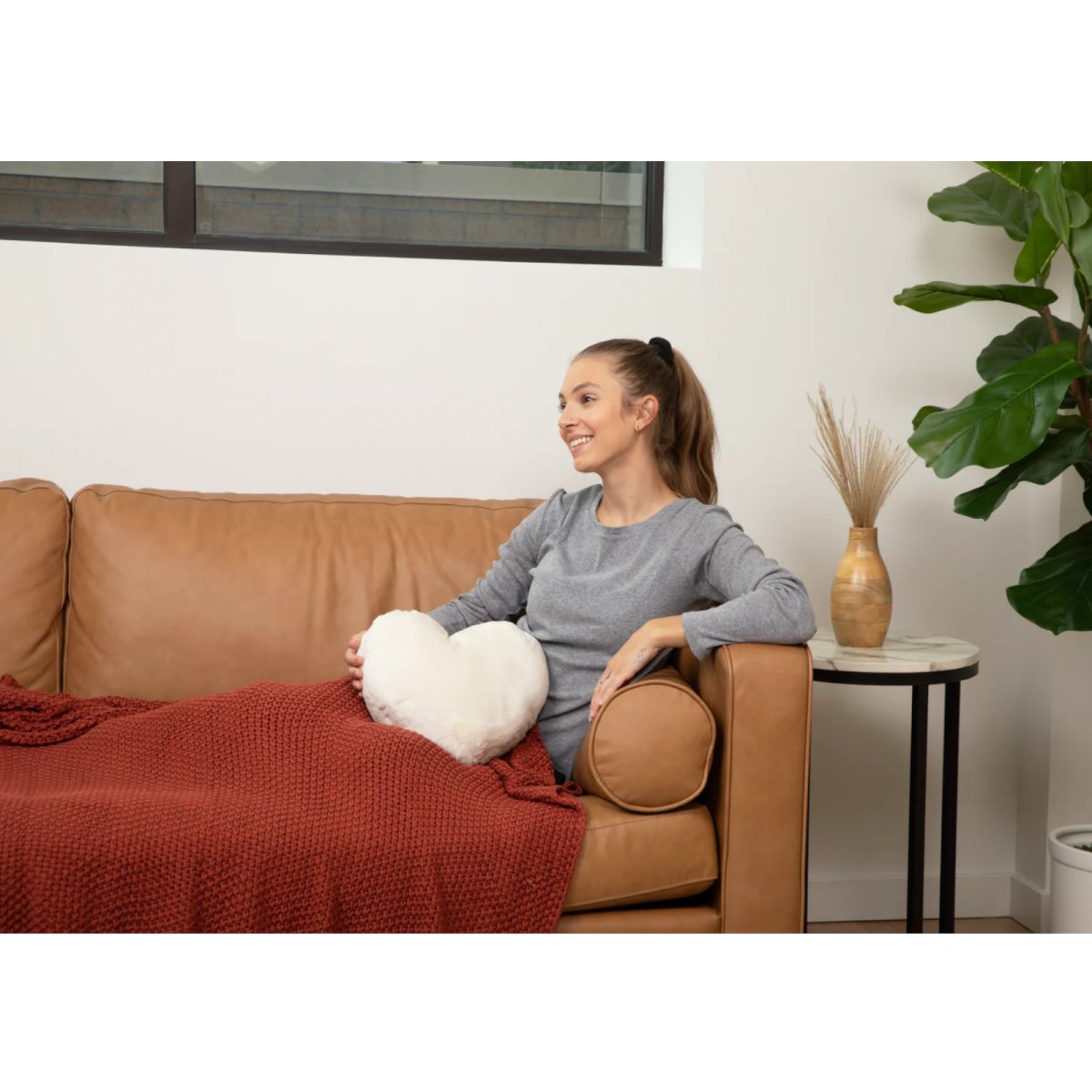 Heart to Hug Pillow - Ivory