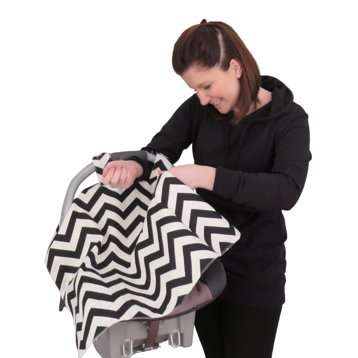 Infant Car Seat Veil With Shade