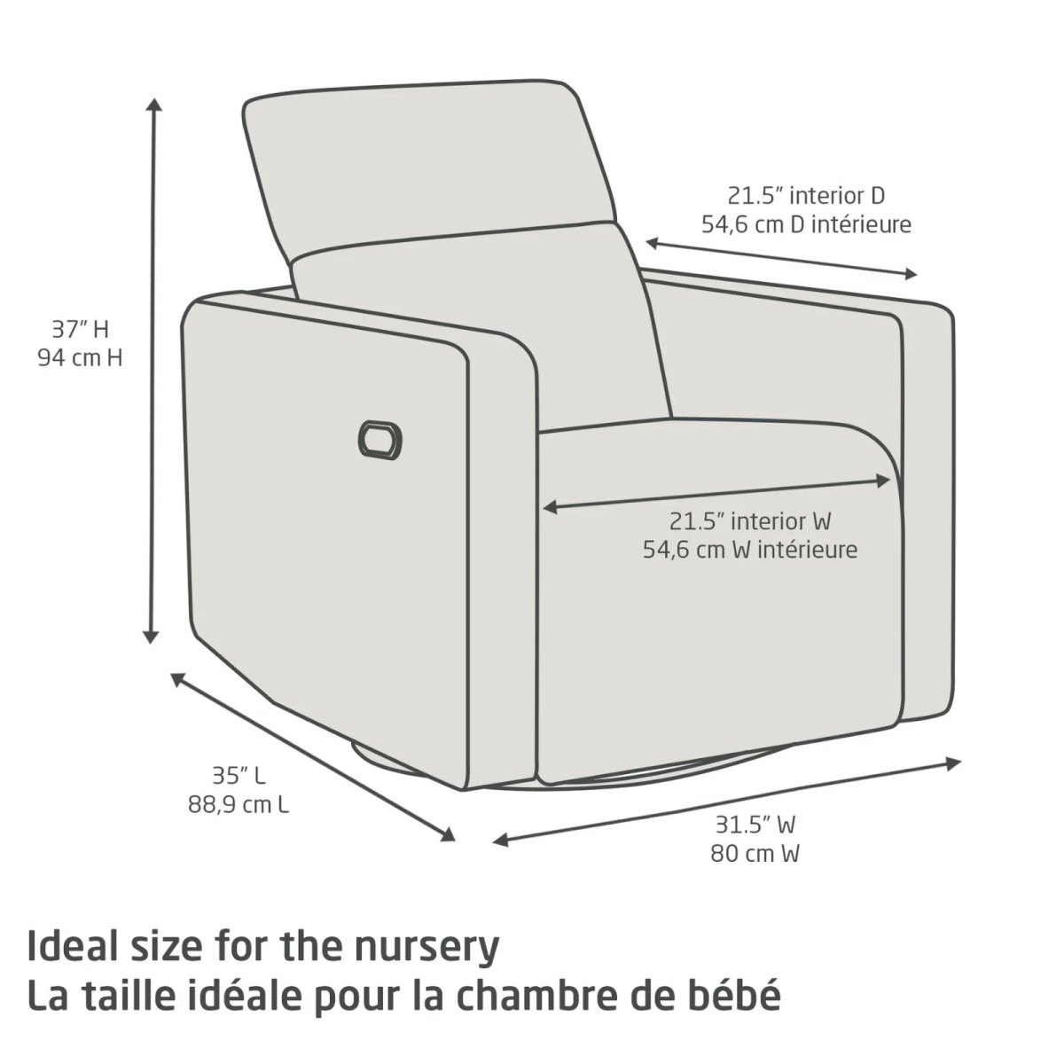 Isla Cloud Power Recliner - Vanilla