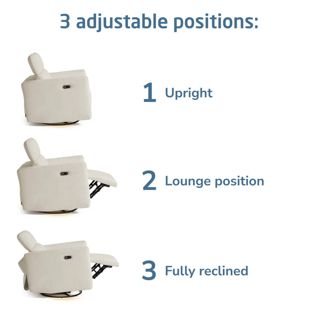 Isla Cloud Power Recliner - Vanilla