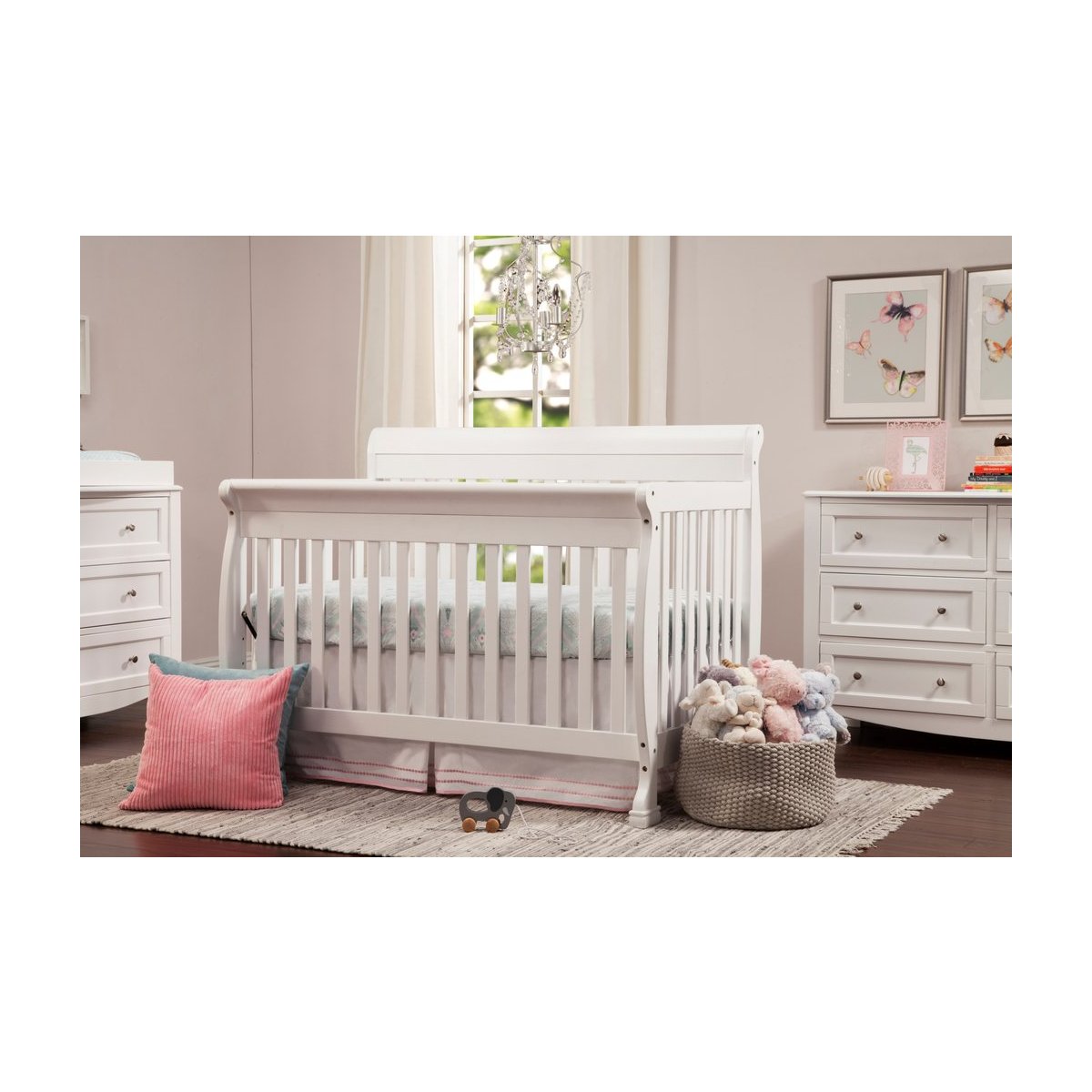 Kalani 4 In 1 Convertible Crib - White 