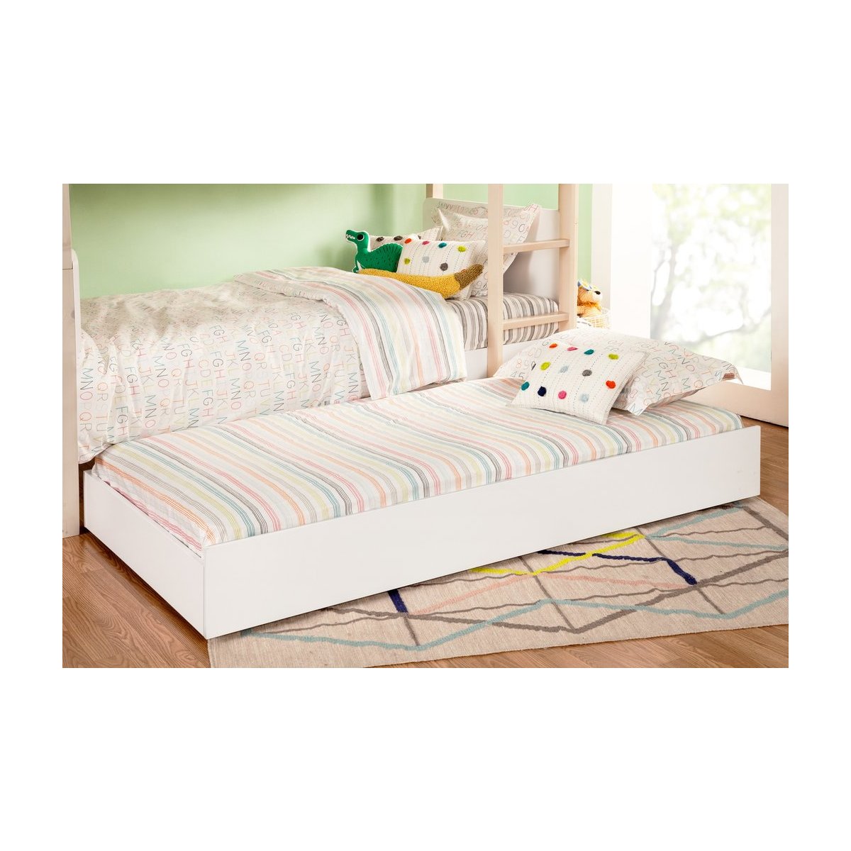 Tiptoe Bunk Bed - White Washed Natural
