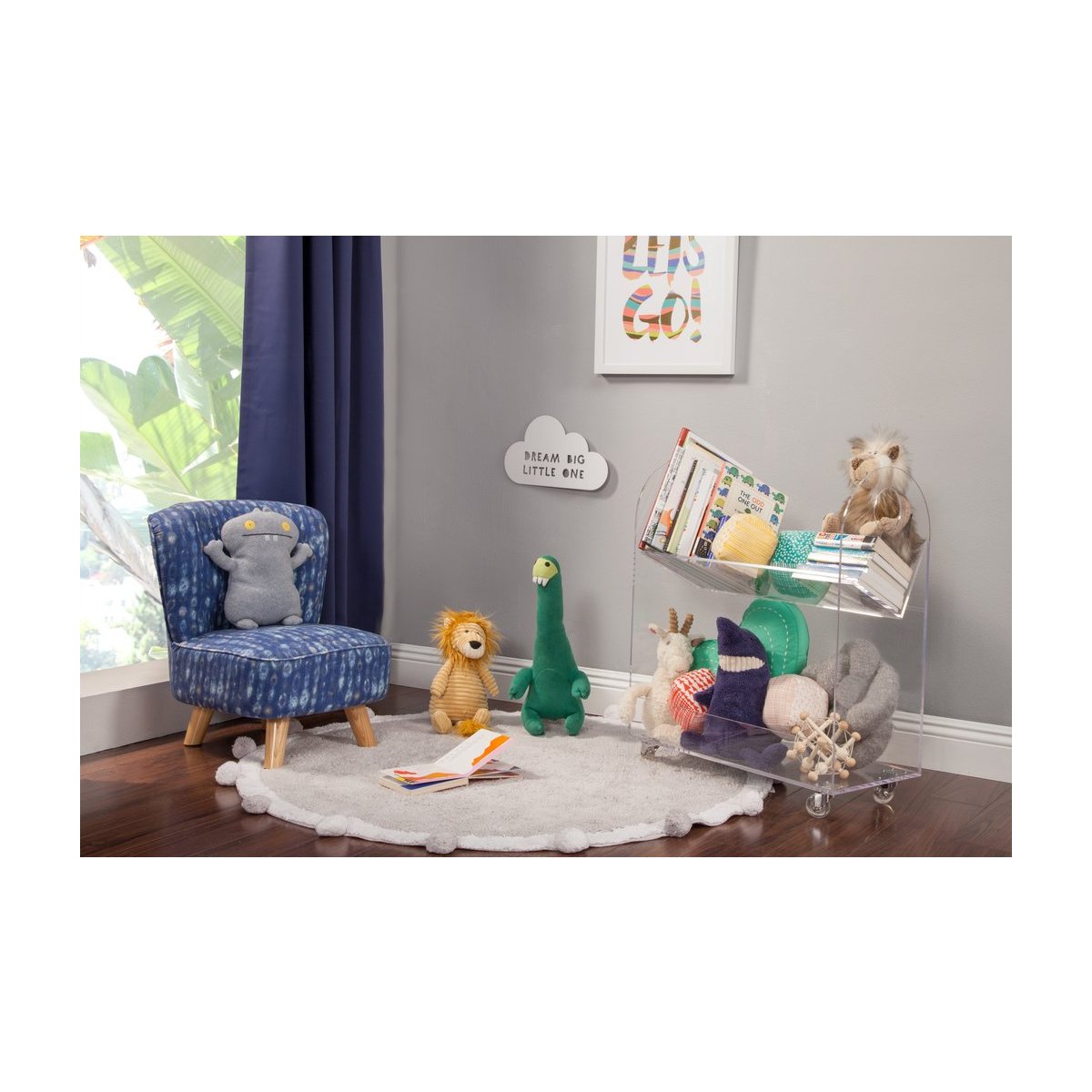 Presto Acrylic Bookcase/Cart