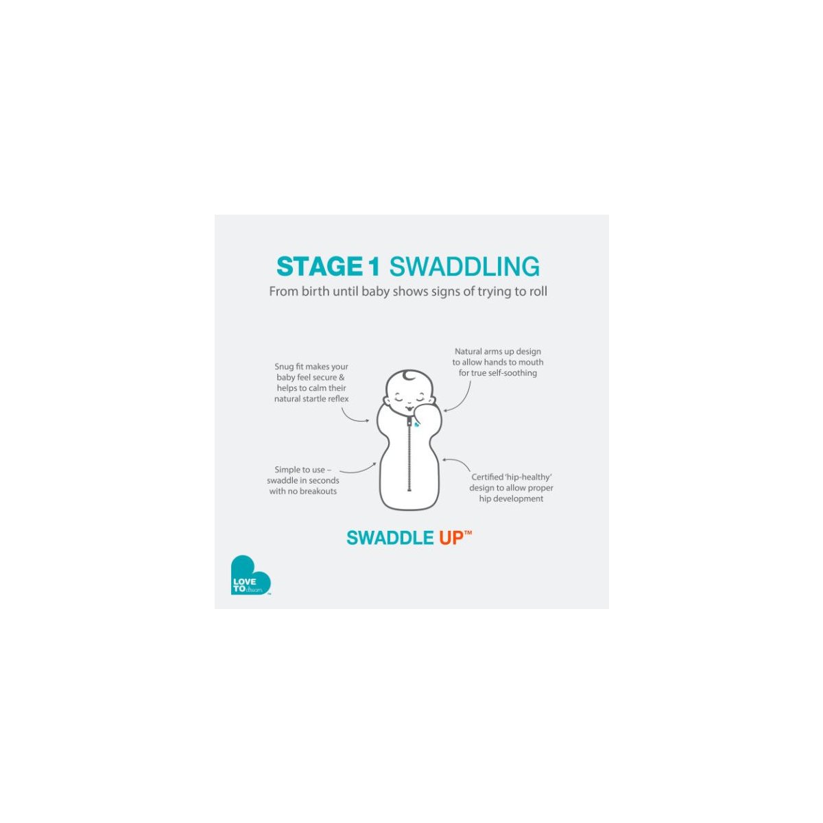 Swaddle Up Transition Bag 1.0 TOG - Gray