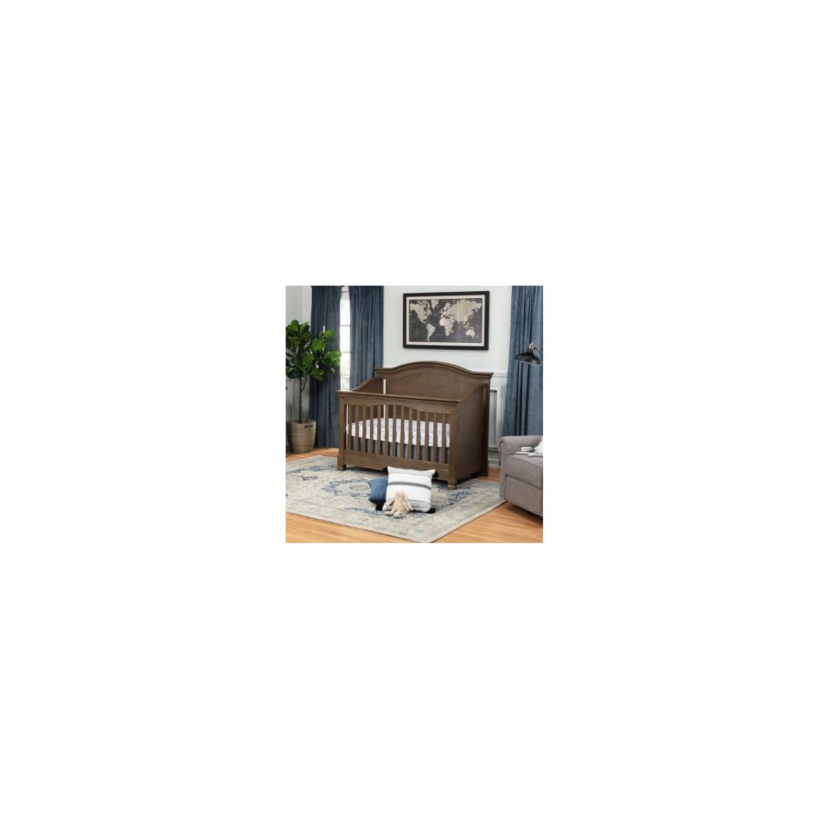 Louis 4 in 1 Convertible Crib - Mocha