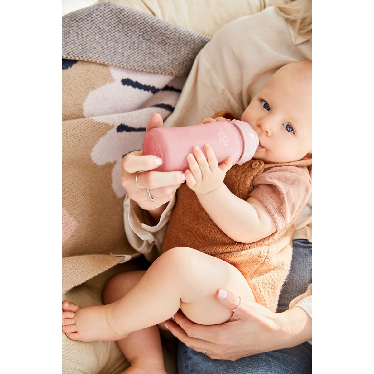 Glass Baby Bottle (240mL) - Rose Pink