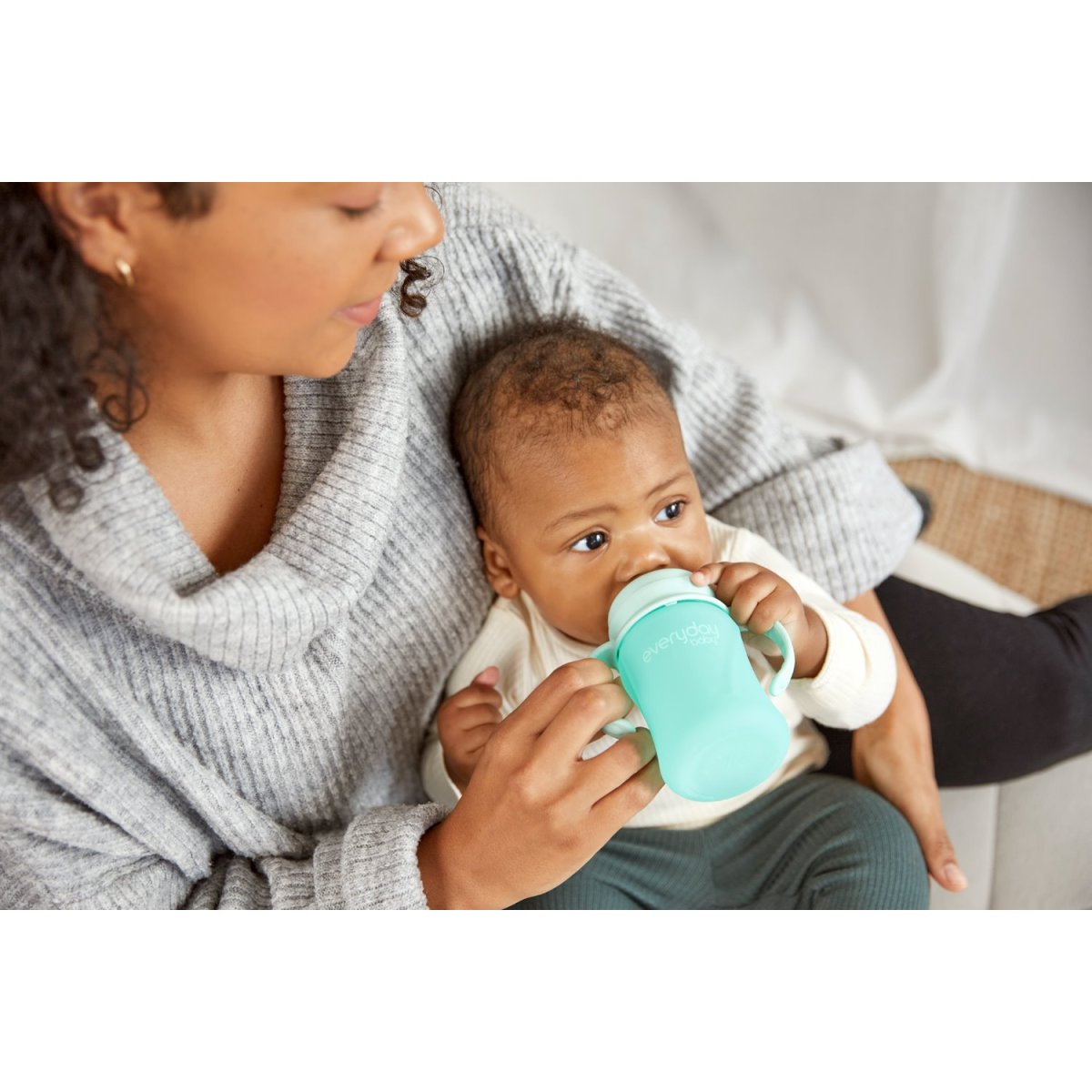 Glass Sippy Cup - Mint Green