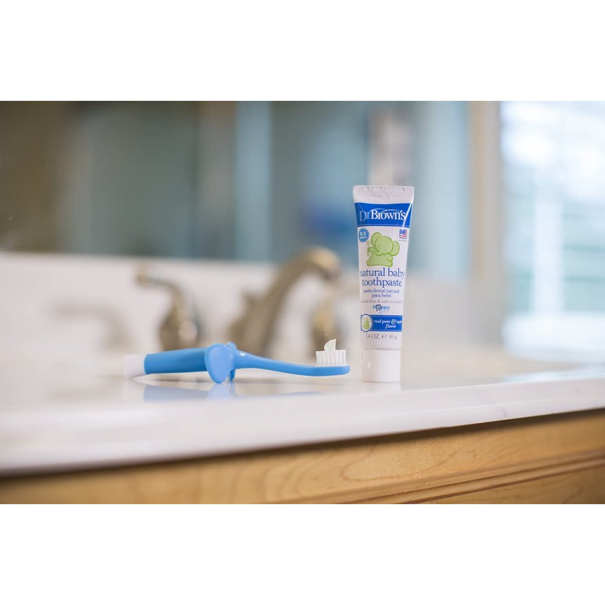 Elephant Toothbrush And Toothpaste - Blue