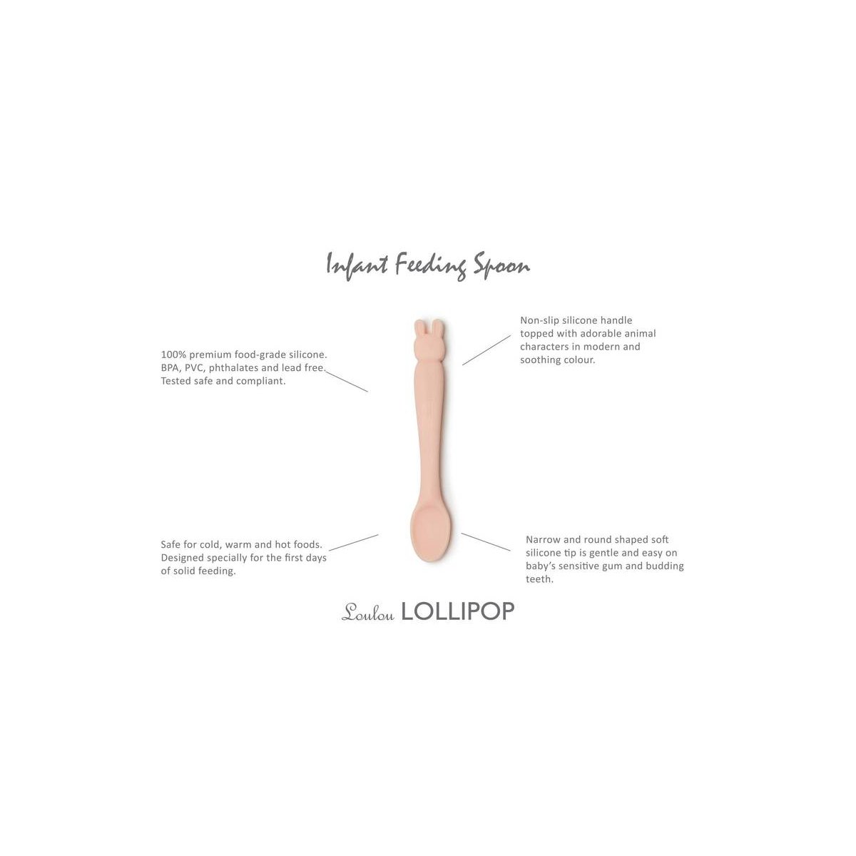 Feeding Spoon - Bunny/Blush Pink