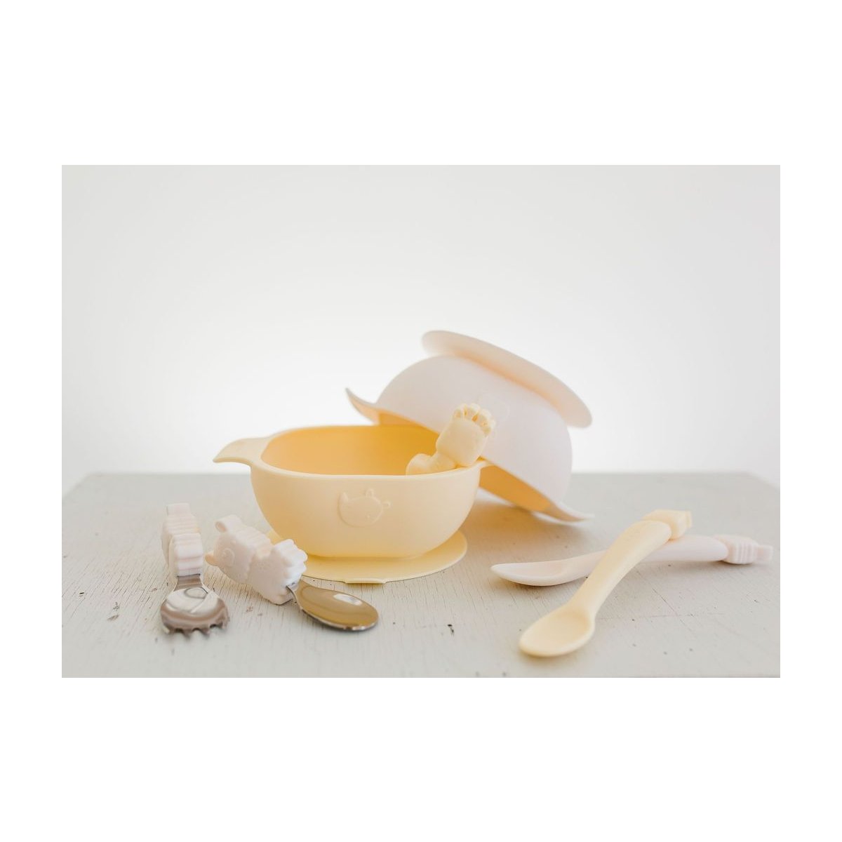 Learning Spoon/Fork Set - Giraffe/Sunny Yellow