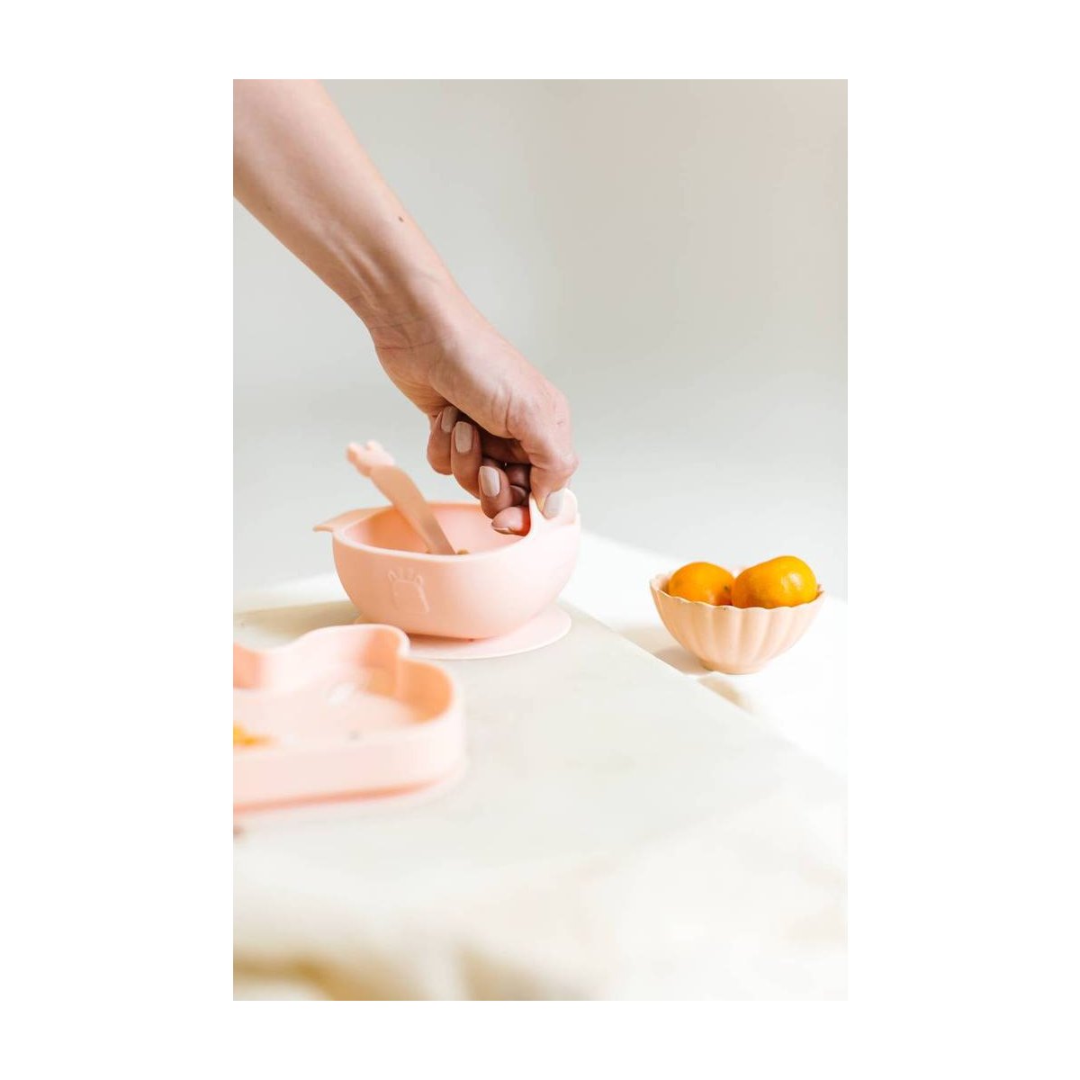 Silicone Snack Bowl - Bunny/Blush Pink