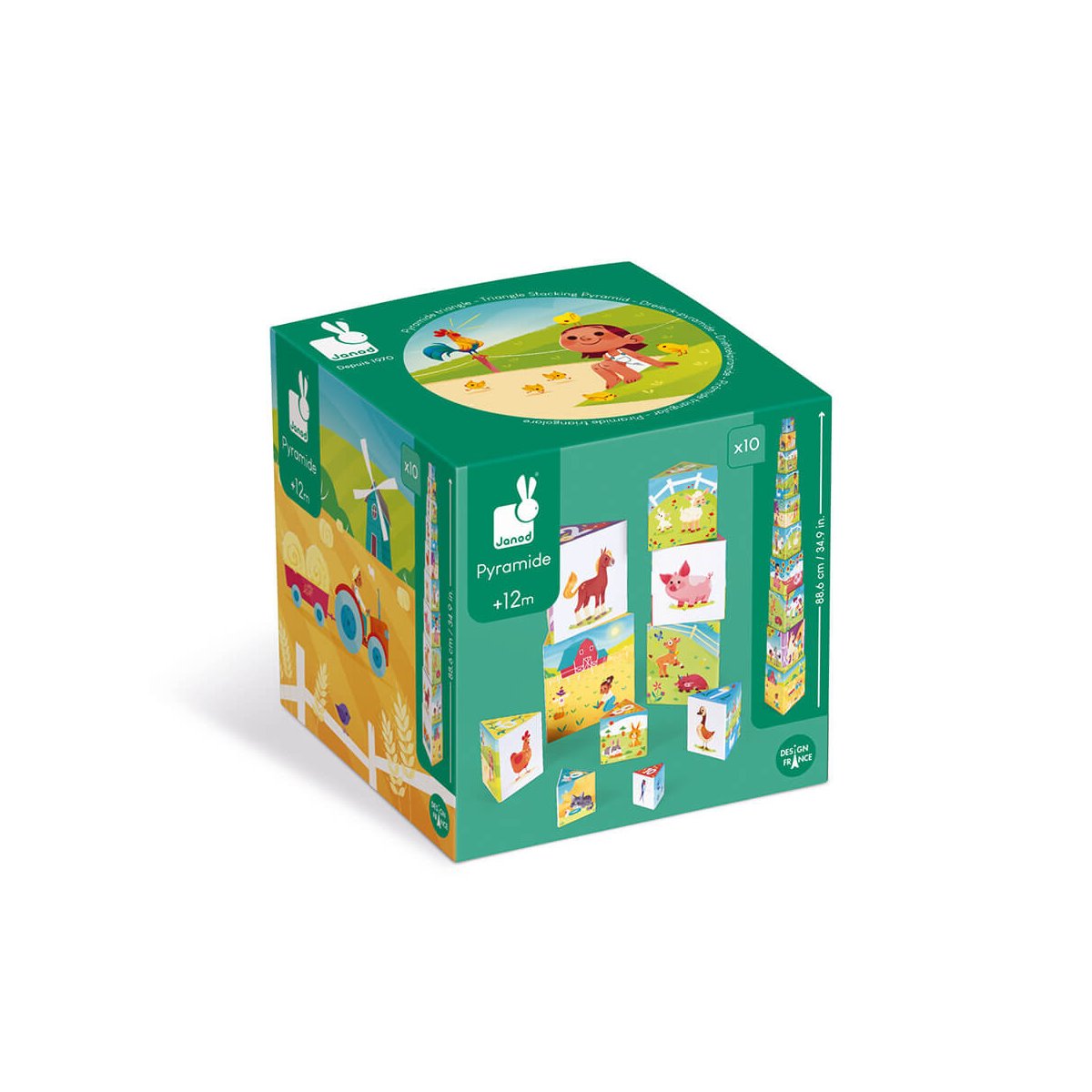 Life At The Farm Triangle Stacking Pyramid