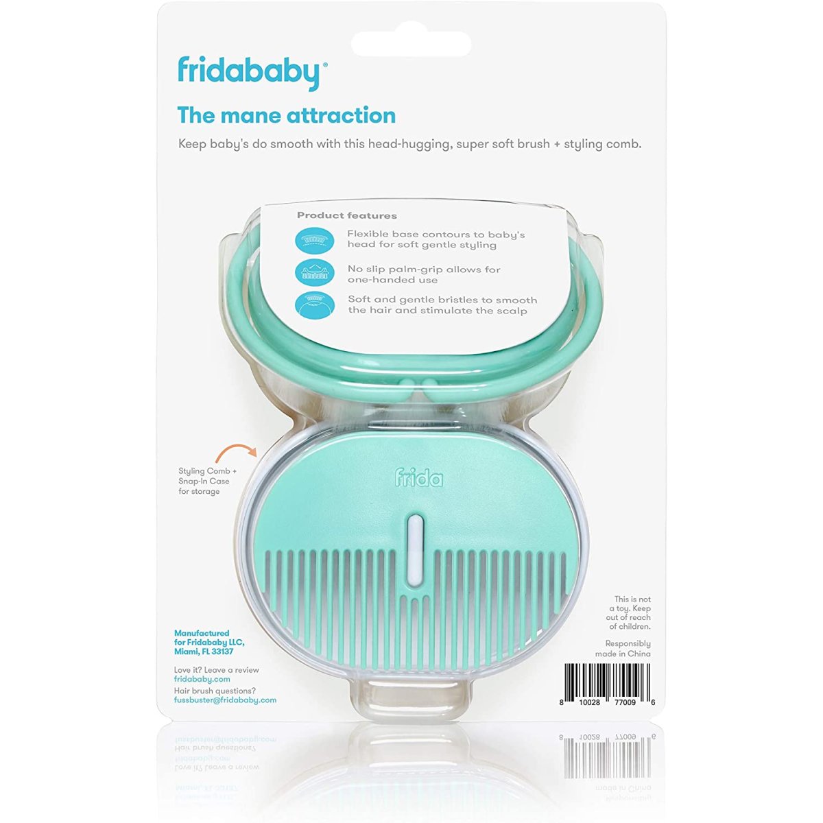 Head-Hugging Hairbrush + Comb Set