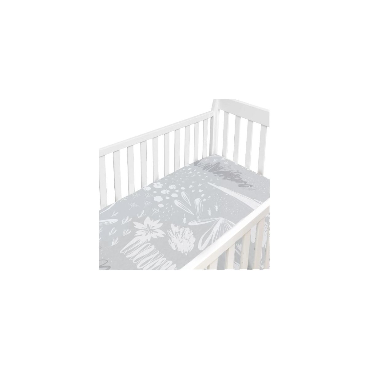 Percale Dream Crib Sheet - Bunny Grey