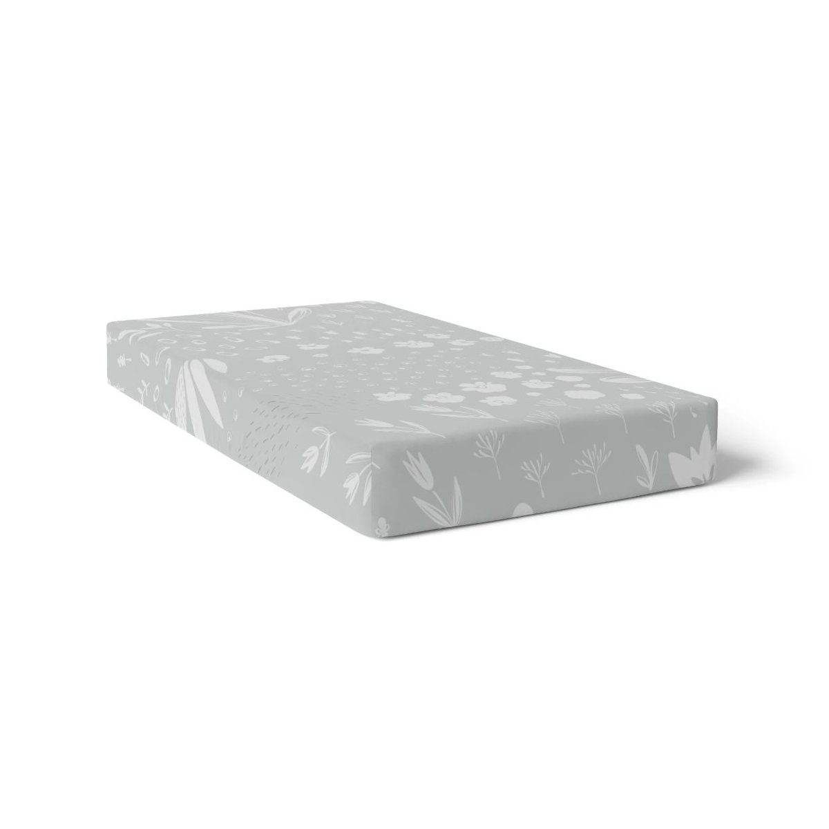 Percale Dream Crib Sheet - Bunny Grey