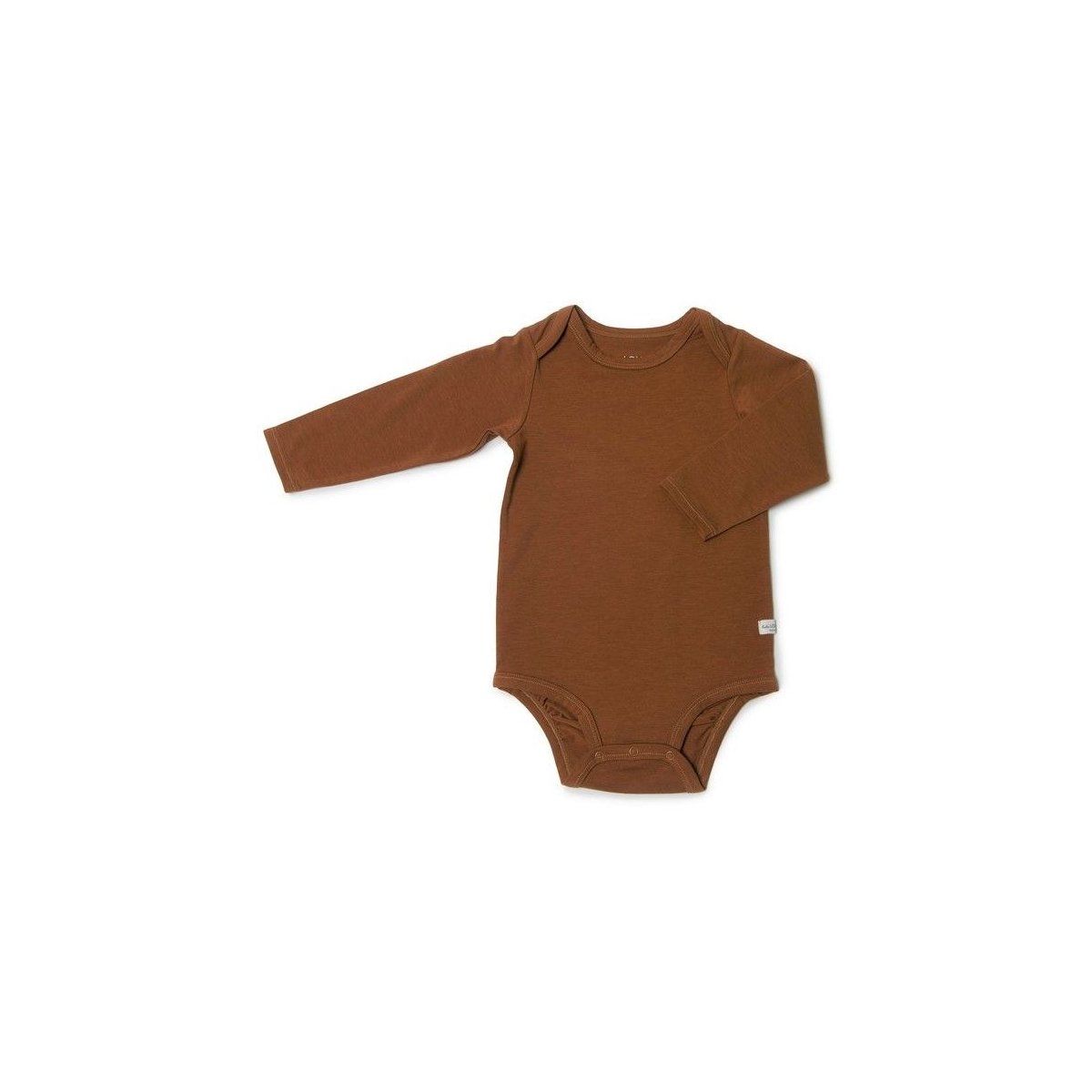 Long Sleeve Bodysuit In Tencel - Caramel