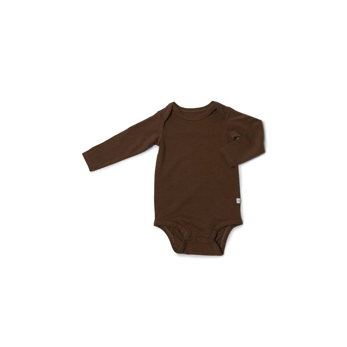 Long Sleeve Bodysuit In Tencel - Chestnut