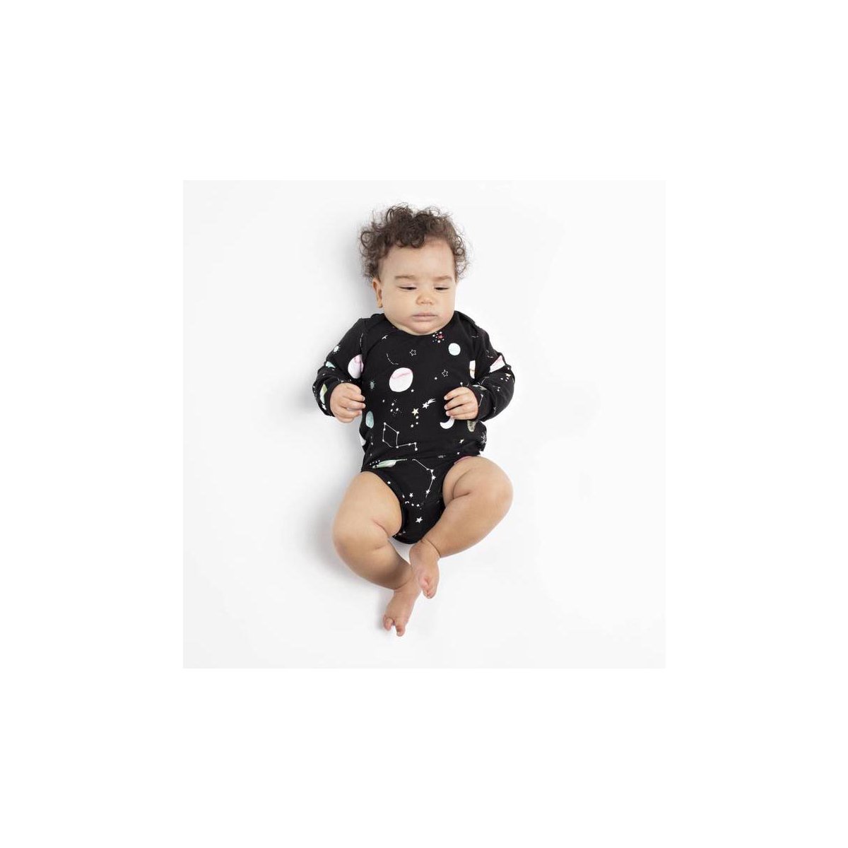 Longsleeve Bodysuit in Tencel - Planets