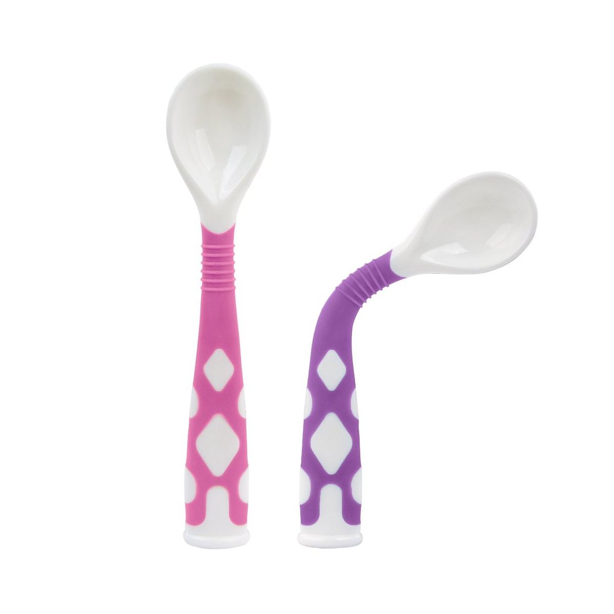 Silibend Feeding Spoons- Fuchsia/Purple