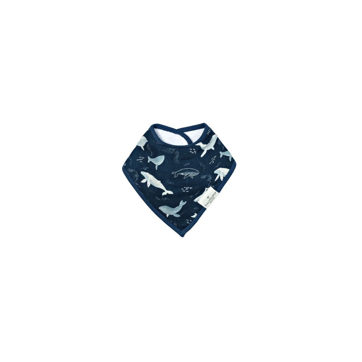 Luxe Muslin 2 Pack Bib Set - Blue Whales