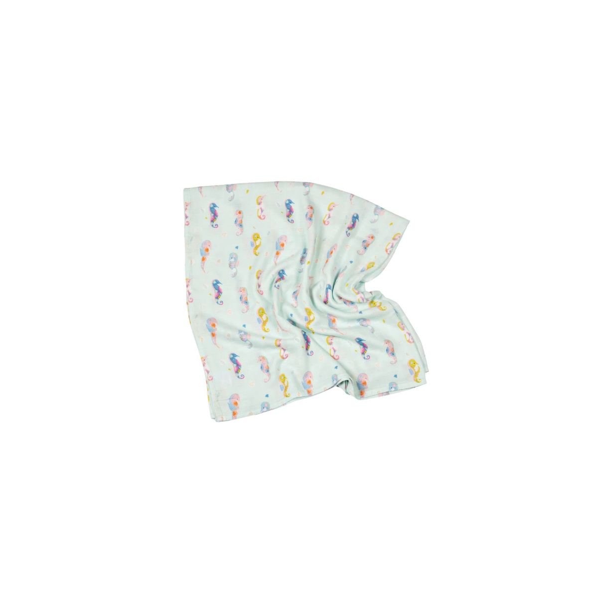 Muslin Swaddle - Painterly Seahorse