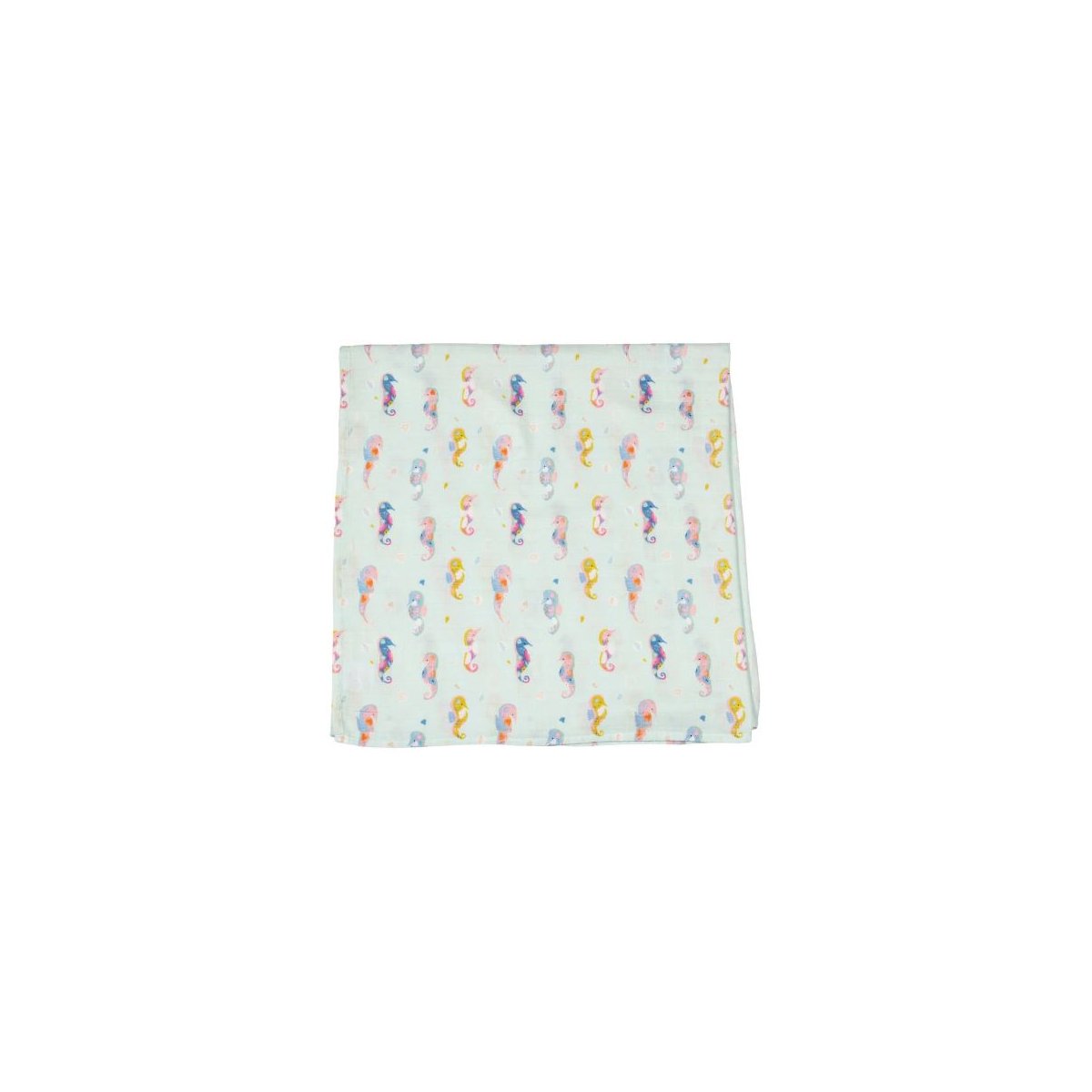 Muslin Swaddle - Painterly Seahorse