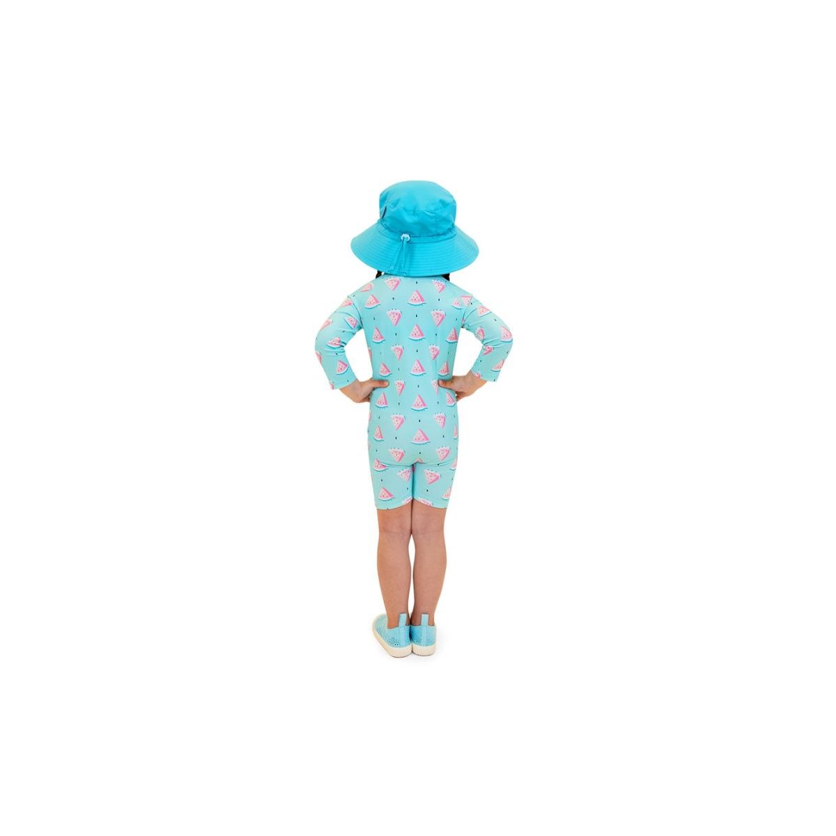 Long Sleeve One Piece UV Jumpsuit - Watermelon