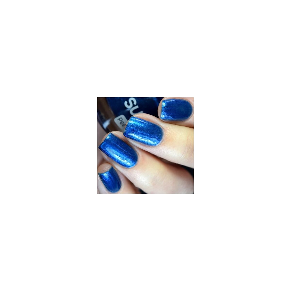 Peel Off Nail Polish Dark Blue with Narwhal Ring