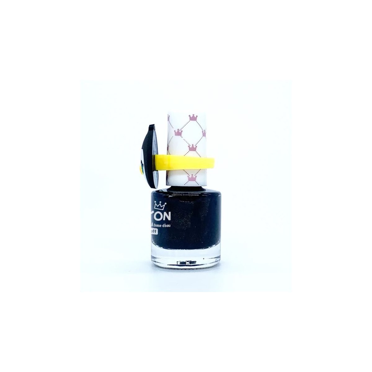 Peel Off Nail Black & Gold with Penguin Ring