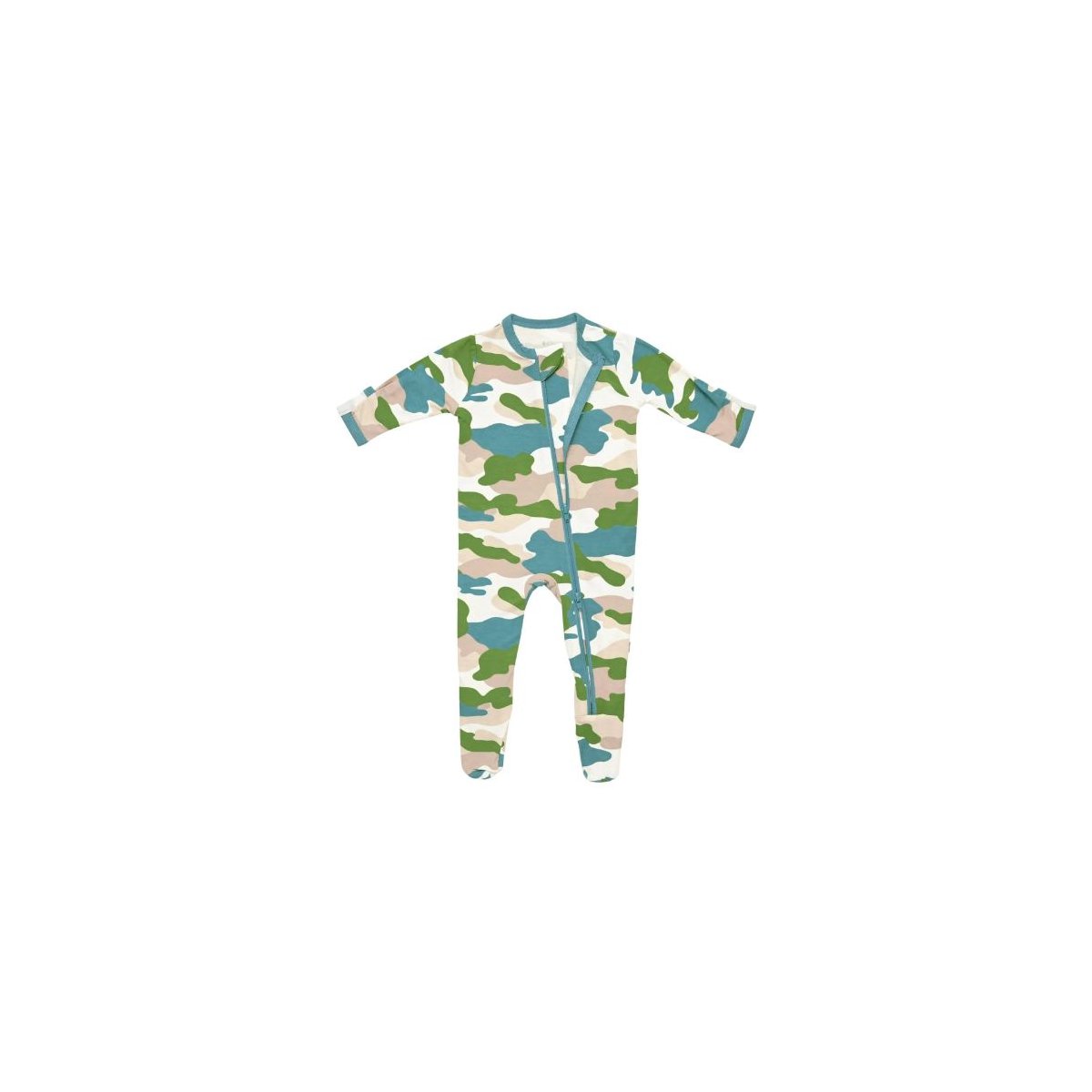 Printed Zippered Footie - Camo