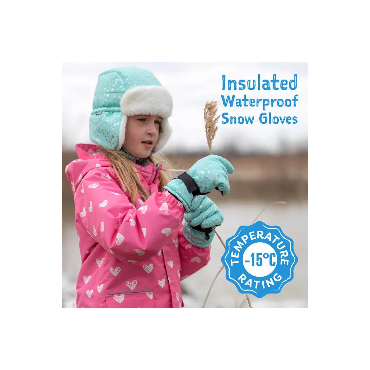 Toasty-Dry Waterproof Snow Gloves Black