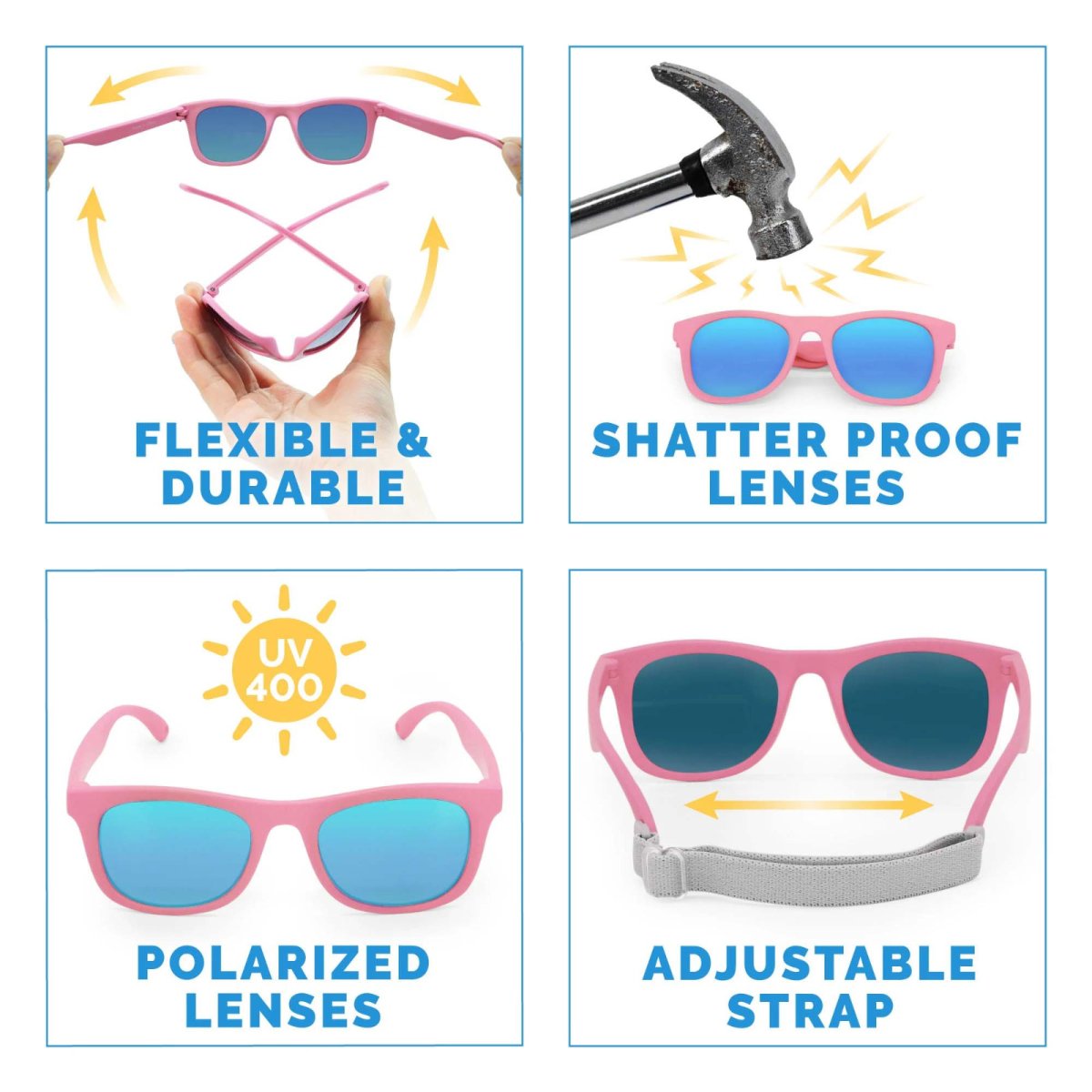 Urban Xplorer Glasses Mirrored Aurora Lenses - Peachy Pink