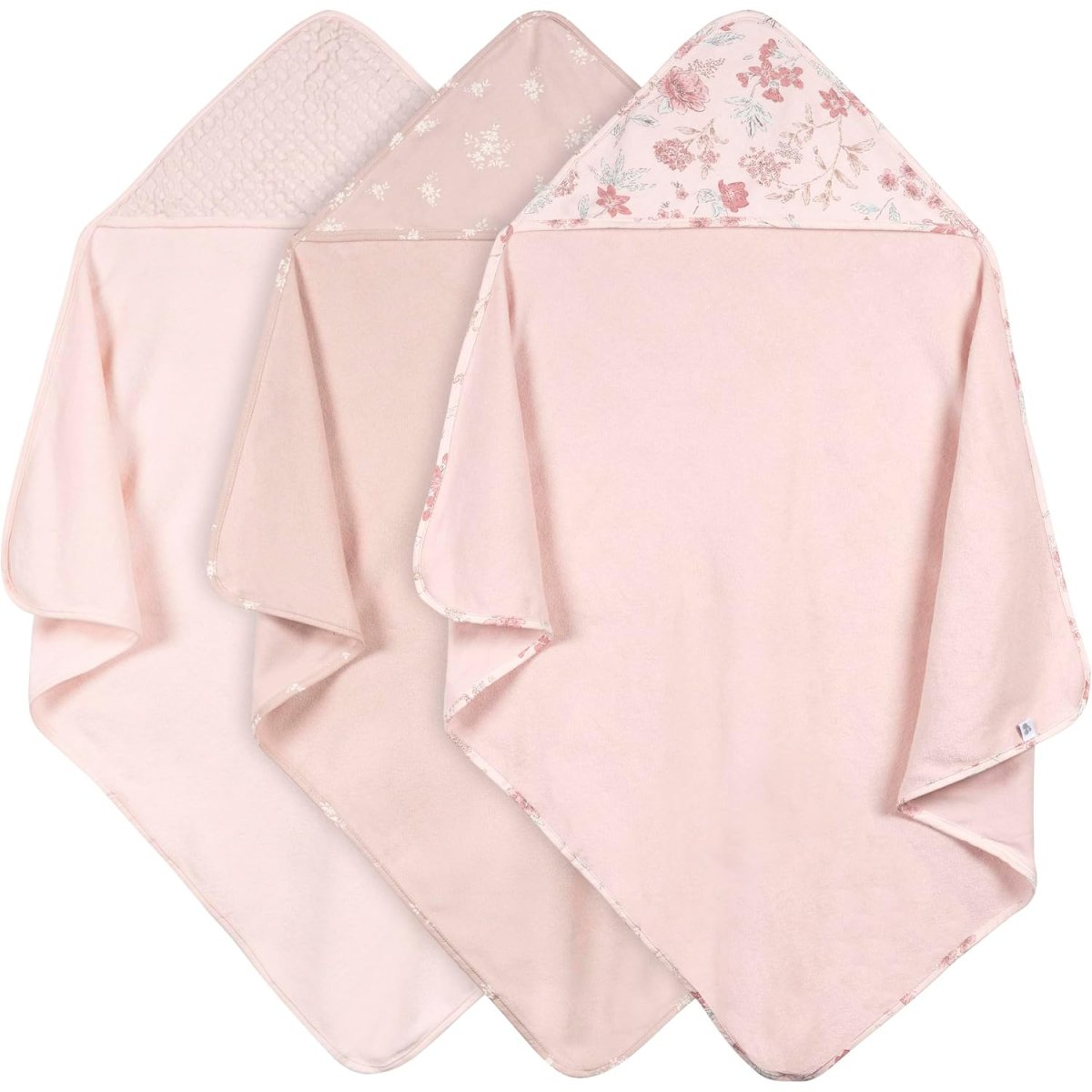 3-Pack Hooded Towels - Pink
